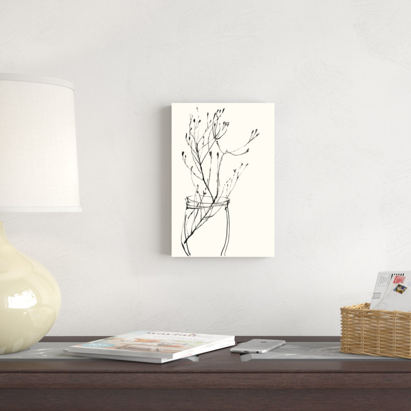 Croquis de fleurs naïves VI, H 12 po x l 8 po