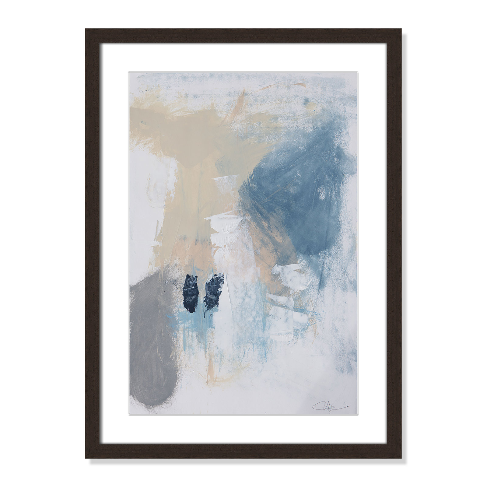 Coastal Carnival Collection "Coastal Carnival II" Print, Walnut Single Picture Framed Paper, White, 23" H x 17" W x 1.25" D