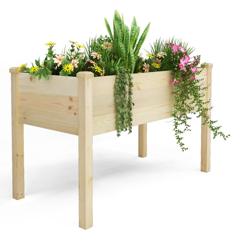 Suchi Wood Raised Garden Bed