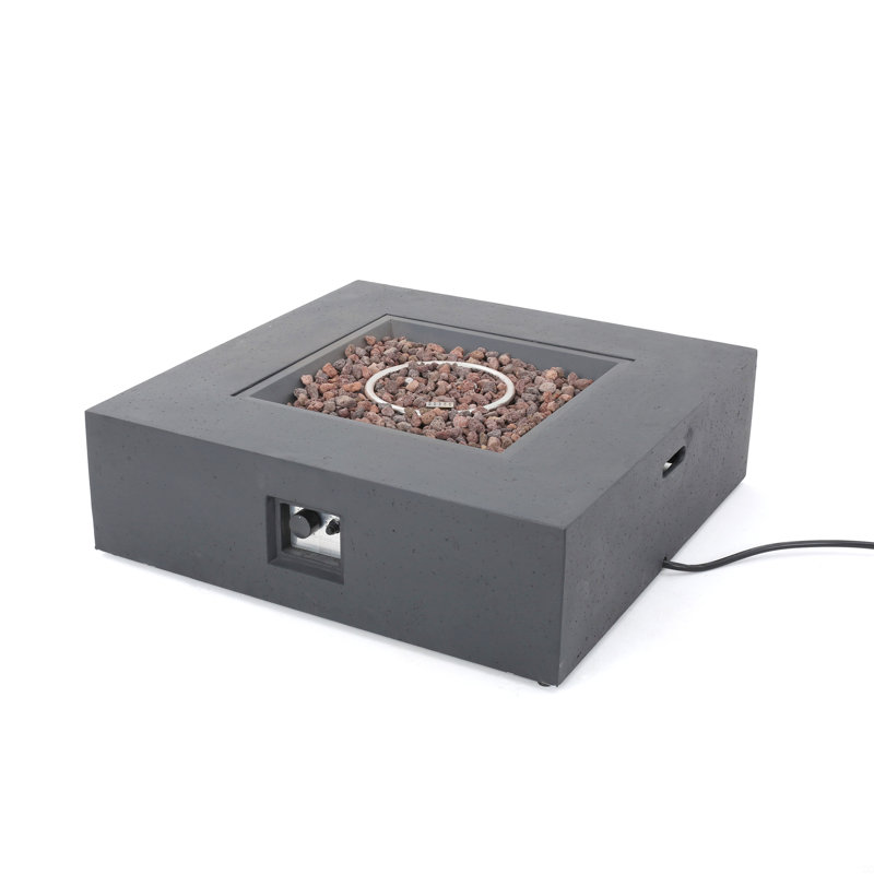 31" Square Fire Pit - 40,000 Btu, Gray
