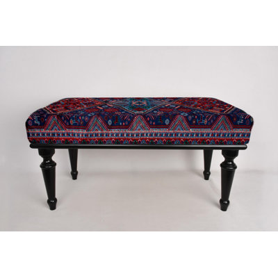Footstool Bench, Hallway Bench, Ottoman Bench, Upholstered Bench, Turkish Rug Bench, Kilim Bench, Home Decor Bench, Handmade Bench