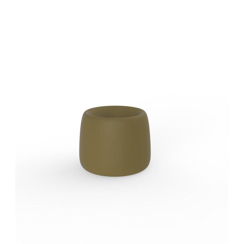 Organic Resin Pot Planter, 13.5" H x 16.5" W x 16.5" D, Bronze