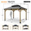 12 pi. L 10 pi. D Pavillon de jardin en bois massif-80862093