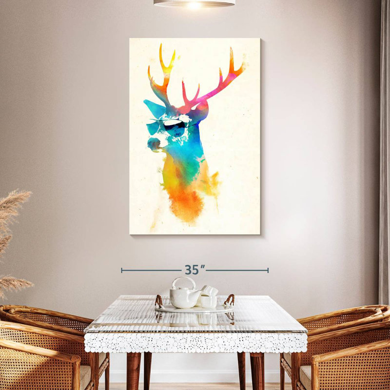 Brampt ensoleillé cerf, H 48 po x l 32 po