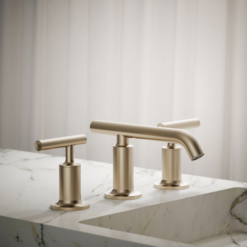 Purist Widespread Bathroom Faucet with Drain Assembly, Vibrant Brushed Bronze