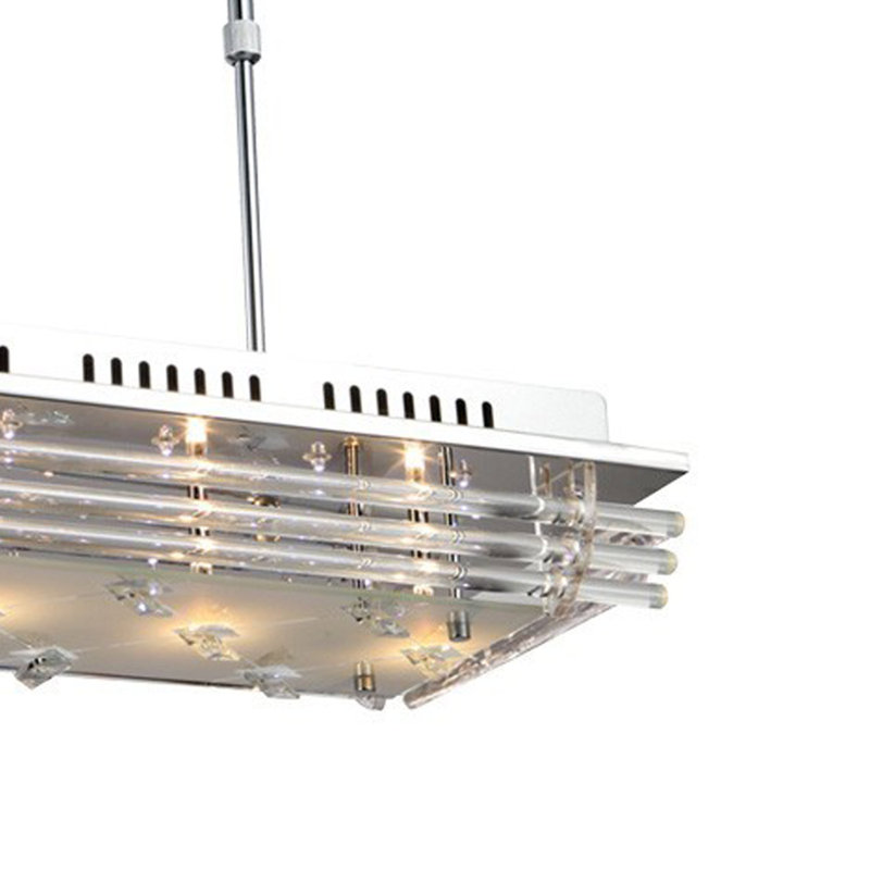 Pittner 4 - Light Nickel Square/Rectangle Pendant