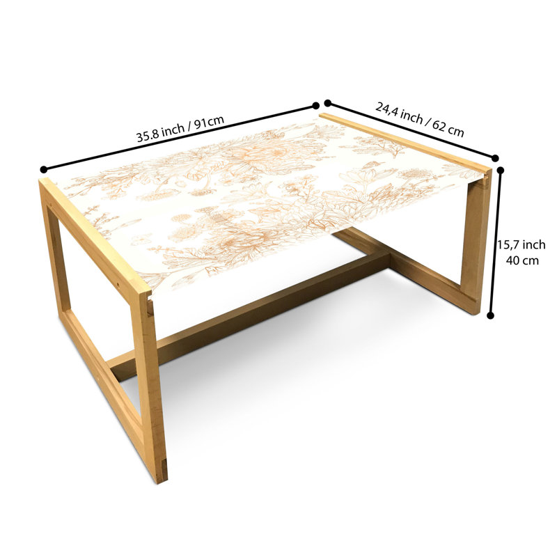 Inestin Sled Coffee Table, 90cm H x 62cm W x 40cm D