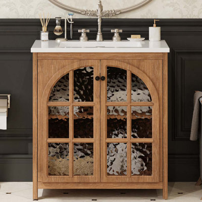 Meuble-lavabo de ferme 31 po avec lavabo en céramique
