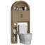 Armoire de rangement au-dessus de la toilette AHB, organisateur de salle de bain autoportant avec tablette réglable et dispositif anti-basculement, armoire arquée avec portes, rangement de toilette peu encombrant pour la salle de bain, buanderie, mini b-109126337