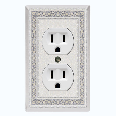 Plaque murale standard avec interrupteur à bascule rustique à motif de tapis rustique gris