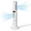 Evaporative Air Cooler, Dual-zone Oscillating Tower Fan With 360° Upper & 60° Lower Oscillation