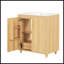 Meuble-lavabo 30 po avec lavabo, armoire de rangement multifonctionnelle, panneau de fibres à densité moyenne durable, finition naturelle
