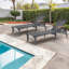Méridiennes de patio réglables, ensemble moderne en aluminium pour la maison de patio