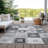 Cora Gray Washable Indoor-Outdoor Rug - -2126953470