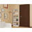 Behind The Door 69" Tall Bookcase with 4 Shelves and 5 hooks, Space-Saving Narrow storage cabinet for Living Room, Children's Room, Study Room, Kitchen, Corridor-Antique White