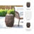 20" Devone Brown Ceramic Garden Stool