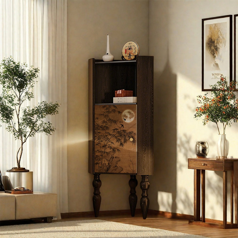 Armoire simple en bois de frêne à une porte