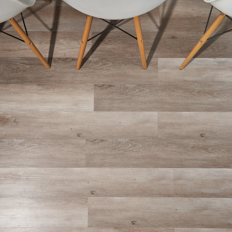 Lujo 28 MIL Wood Look 6" x 48" Rigid Click-Lock Luxury Vinyl Tile Flooring (27.39 Sq. Ft. / Case), Oak Brindle