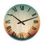 Horloge murale Bold Graphic Sunsetin - bleu sarcelle et orange-643869523