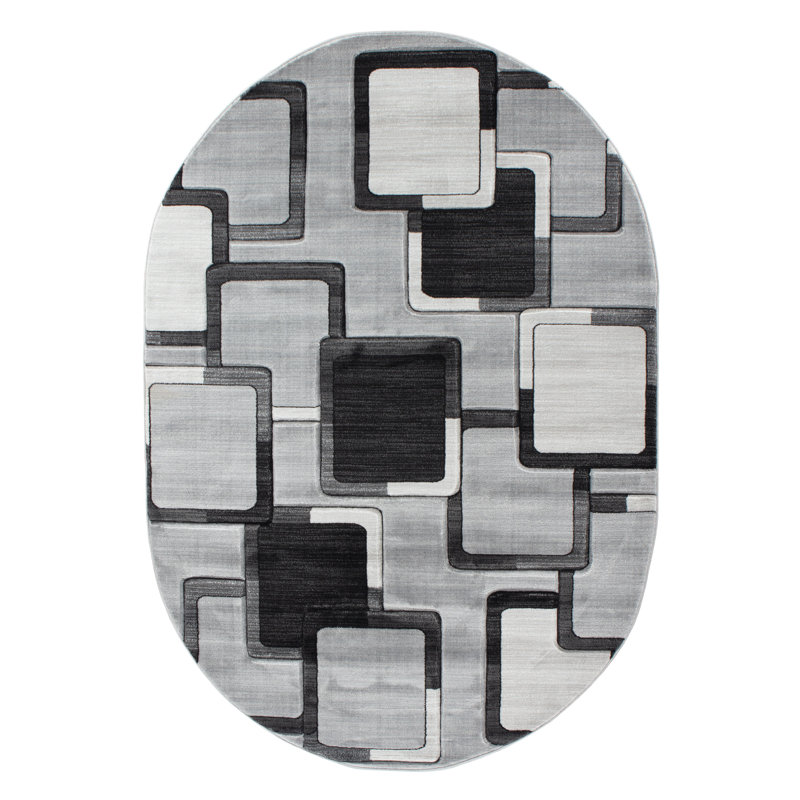 Adonia Geometric Indoor Rug, Oval 5'2" x 7'5"