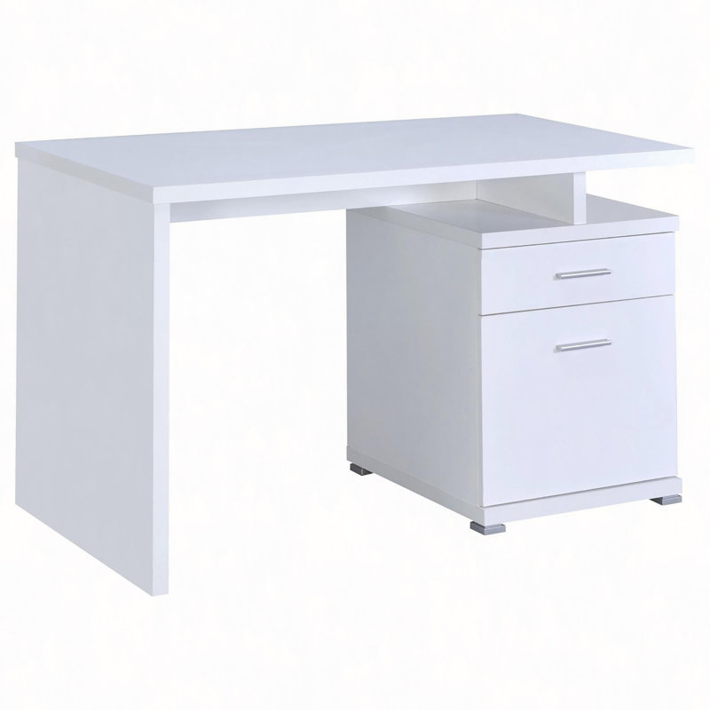Bureau réversible à 2 tiroirs, Blanc