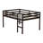 Solid Rubberwood Full Loft Bed with Ladder, Sturdy Slat Platform, Space-Saving Storage & Safe Guardrails,Espresso-866420168-866420174