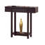 Console, brun cacao rouge, tiroir de rangement dissimulé de 36 pouces