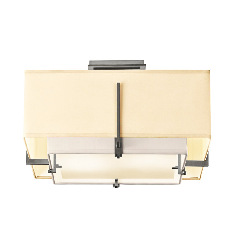 Exos 2 - Light Semi Flush Mount, Natural Iron, Natural Anna