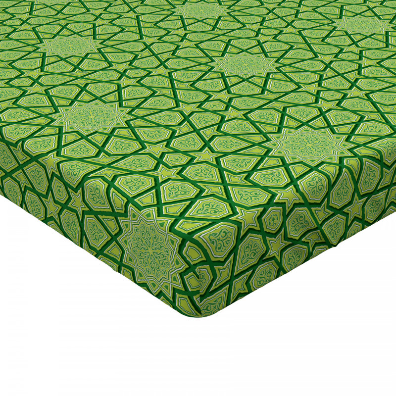 Microfiber Geometric Fitted Sheet, Full Fitted Sheet