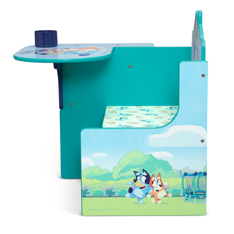 Bluey Chair Desk With Storage Bin By Delta Children - Greenguard Gold Certified