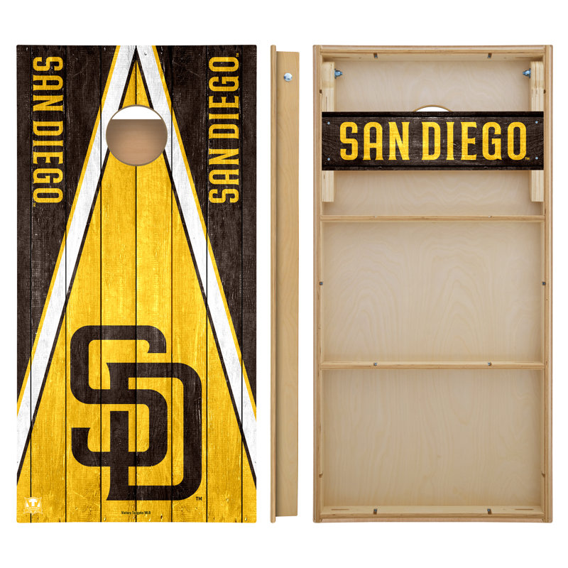 Victory Tailgate Atlanta Braves | Ensemble de jeu de cornets 2 x 4, San Diego Padres, Jaune / brun