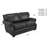 Speroni 74" Genuine Leather Rolled Arm Loveseat-20119951
