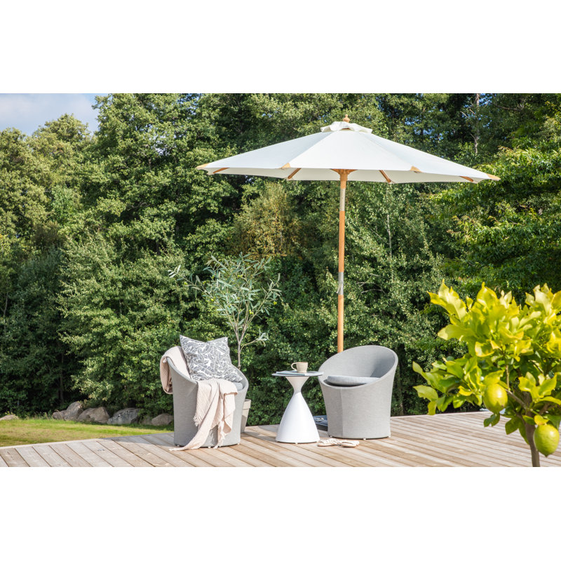 Malaya 250cm Parasol, White