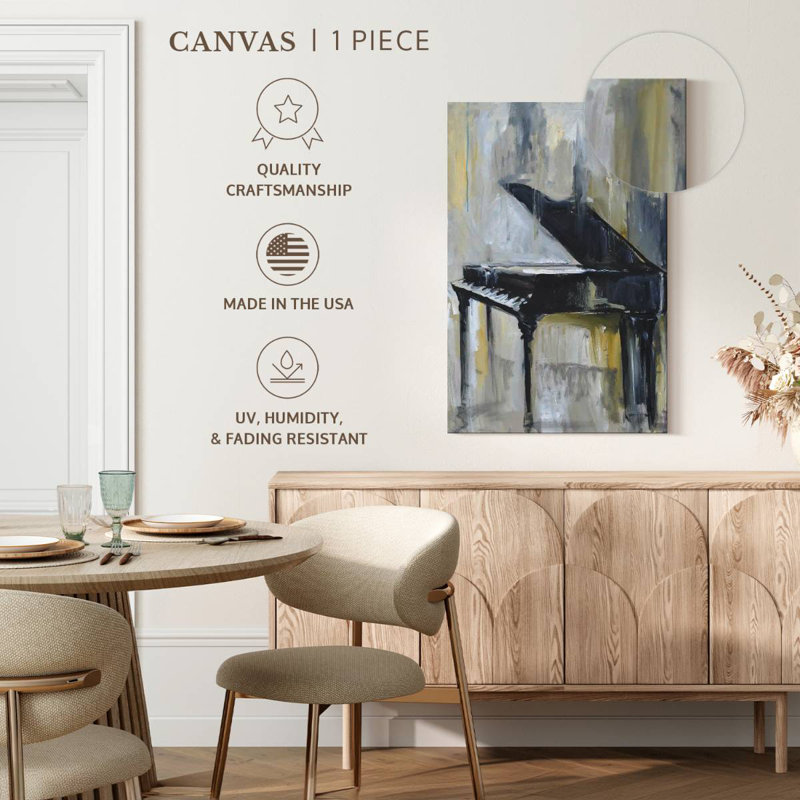 Abarca Piano In Gold I, 30" H x 20" W