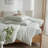 LIFETOWN Striped Duvet Cover Set,3 Pcs Breathable Durable 100% Washed Cotton Comforter Cover for All Seasons, Chic Linen Like Textured Bedding Set.-114652703-114652701