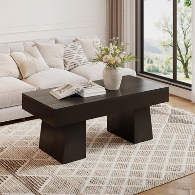 47 Inches Wooden Farmhouse Coffee Table