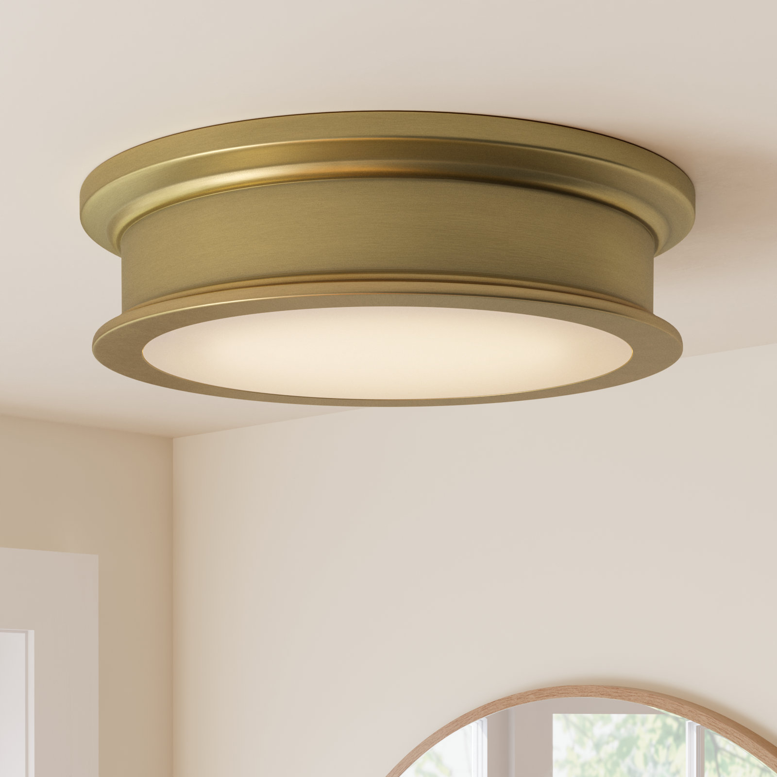 Rosanne 3 - Light 16" Flush Mount, Warm Brass