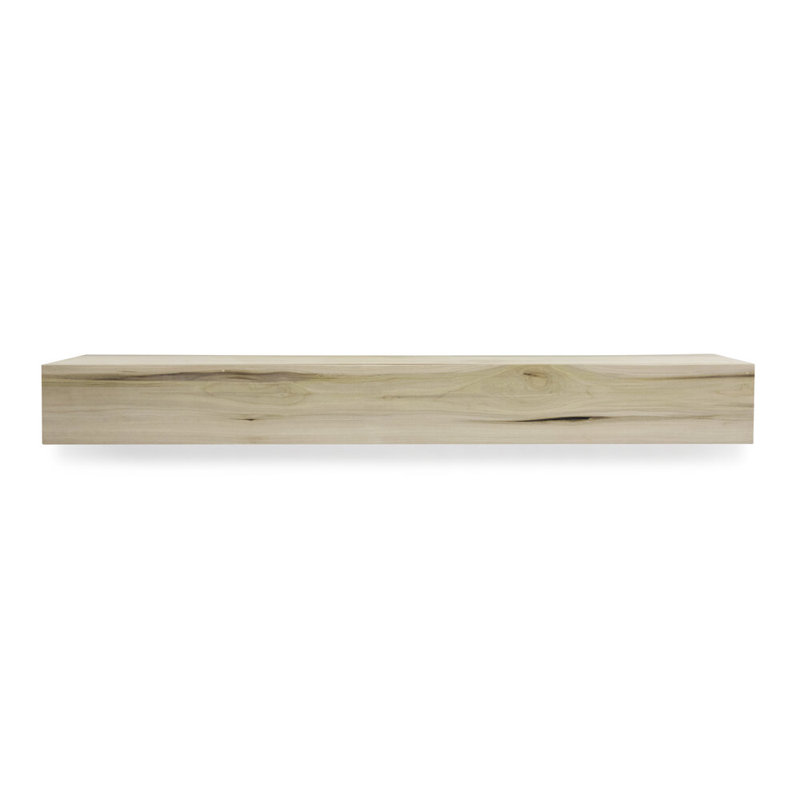 Unfinished Natural Wood Fireplace Mantel Shelf, 36" x 6.25"
