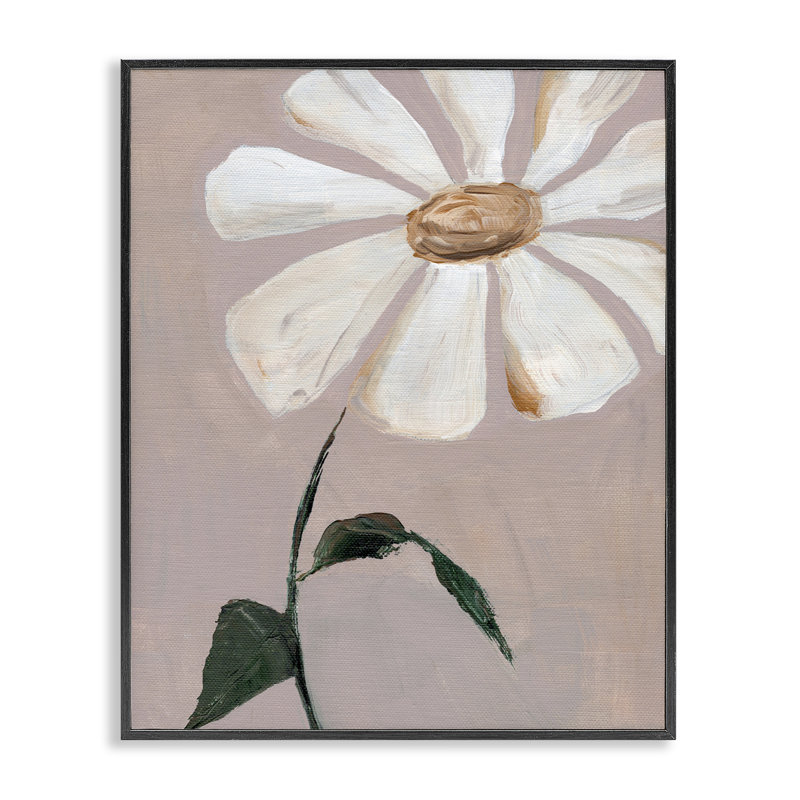  «Simple Daisy Sprig», art de la giclée encadrée par Nikita Jariwala, H 14 po x l 11 po, Giclée encadrée noir minuit