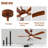 60 Inch  Wood Ceiling Fans With Lights And Remote