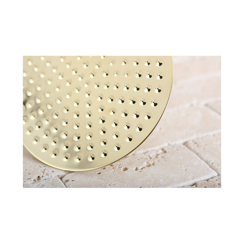 Kingston Brass Shower Scape 7-3/4-Inch Round Raindrop Brass Shower Head, Polished Brass