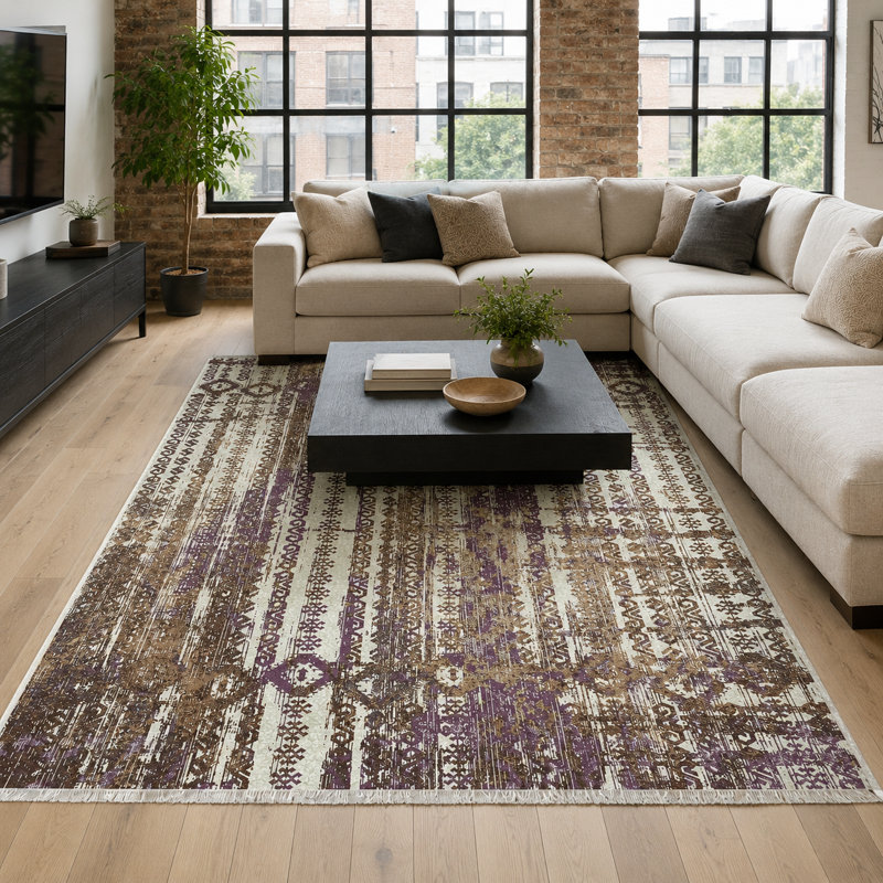 Oriental Cotton and Chenille Flatweave Area Rug, 200 x 300 cm