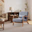 66cm Modern Solid Wood Frame Upholstered Accent Chair with Lumbar Support Pillow-1661194110