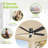 52 Inch 5 Blades Ceiling Fans With Lights,Flush Mount,6CCT, Low Profile Ceiling Fan With Light And Remote Control,DC Motor,Ceiling Fan For Bedroom, Kitchen,Living Room,Indoor/Outdoor Use-54462404