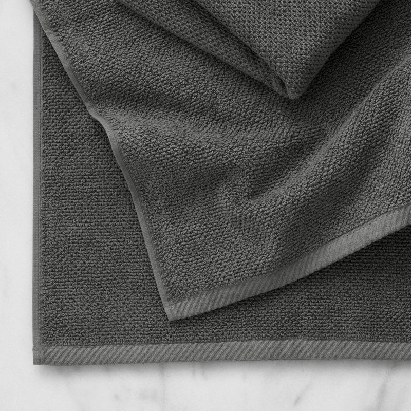 Ensemble de serviettes 100% coton 18 pièces Adarryll, Ardoise