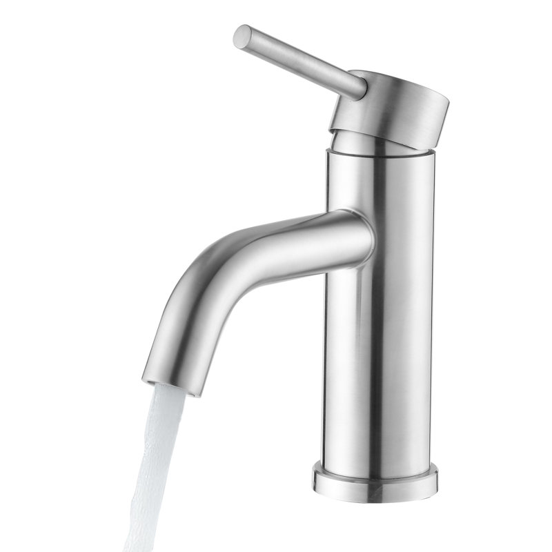 Single Handle Bathroom Faucet, Stainless Steel Bathroom Sink Faucet With Pop Up Drain, Brushed Nickel