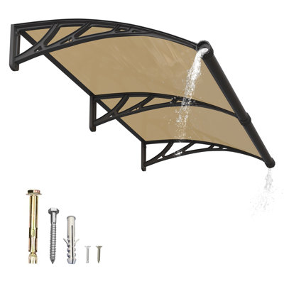 Auvent de porte en tôle de polycarbonate avec abat-jour de patio