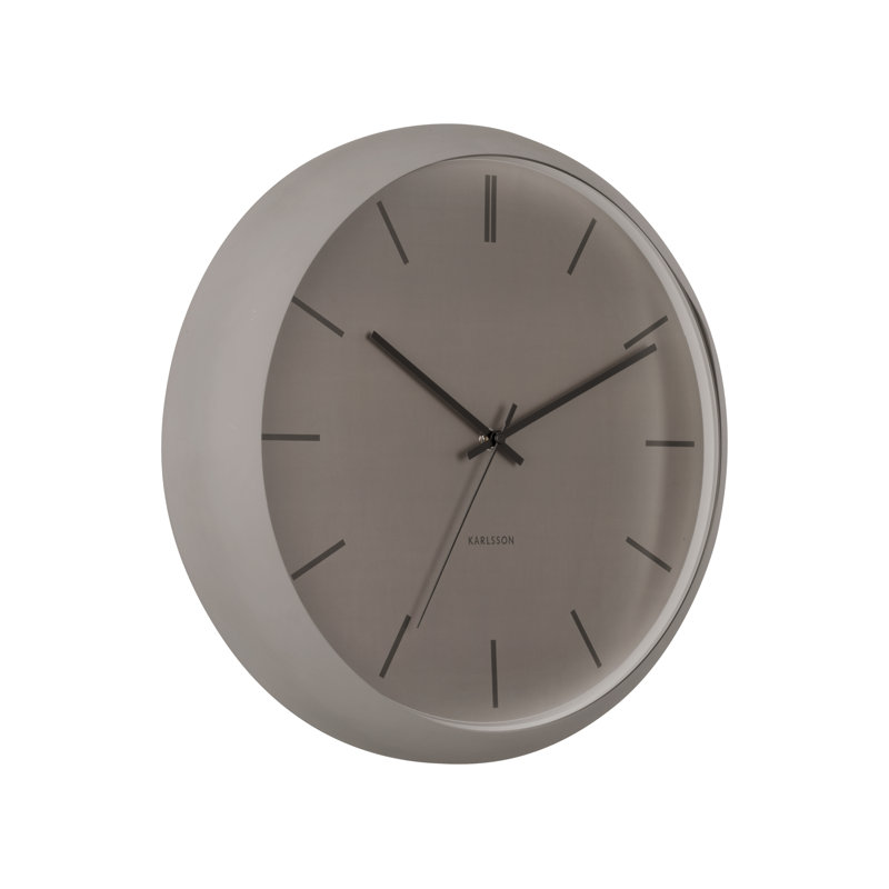 Metal Wall Clock, Dark Warm Grey