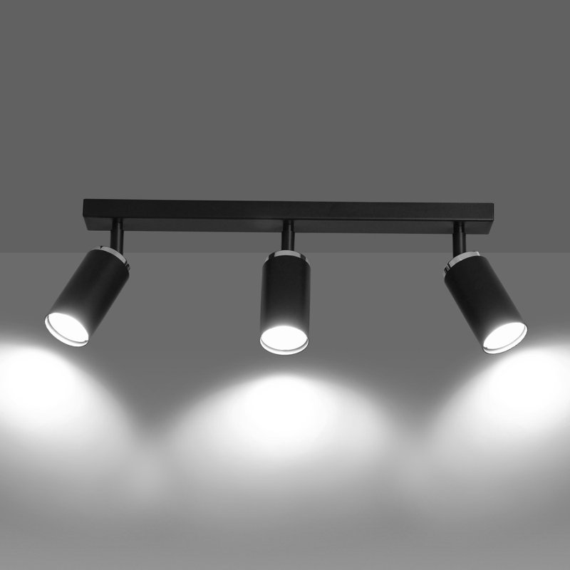 Paschall Spotlight, 17cm H x 65cm W x 5cm D, Black