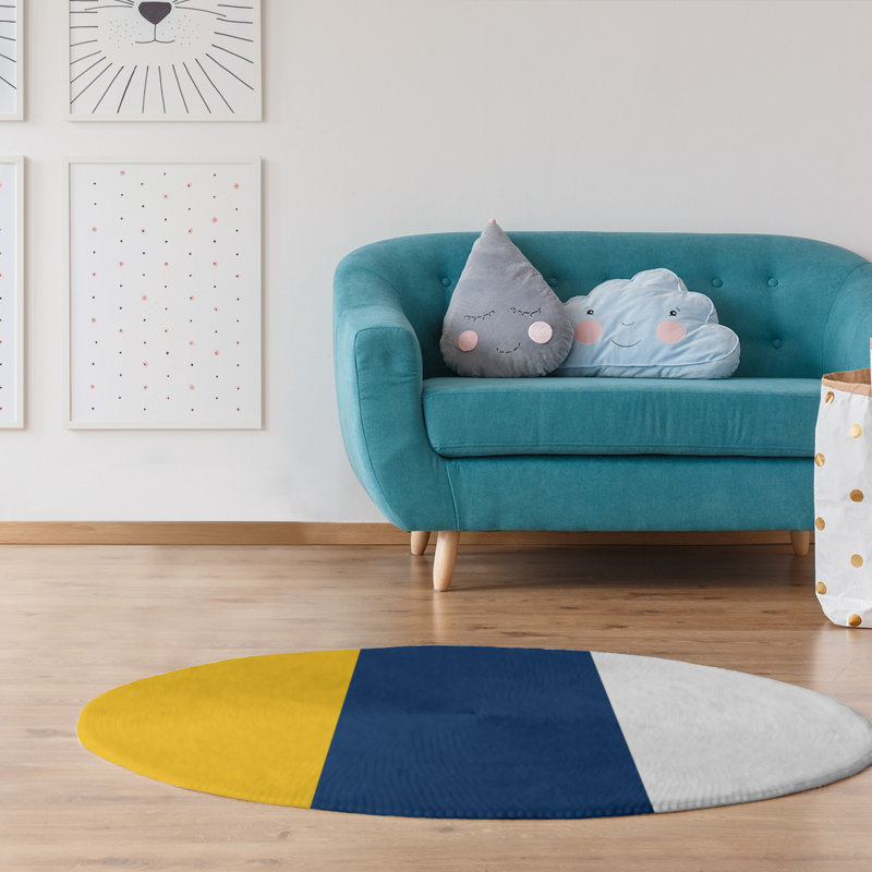 Chenille Indoor Rug, Round 5'